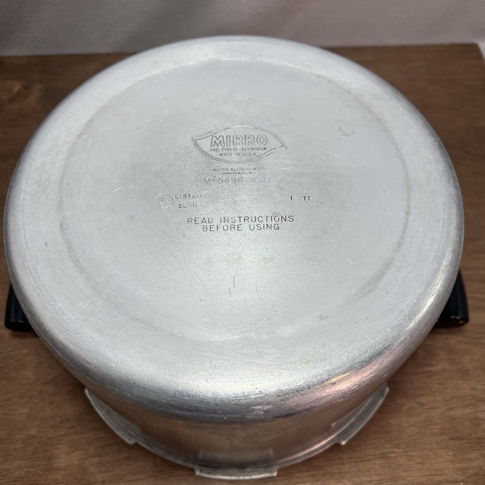 Vintage Mirro-Matic 8 Qt Aluminum Speed Pressure Cooker Canner M-0498 - Picture 4 of 8